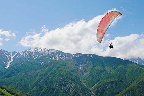 長野県白馬村でパラグライダー体験