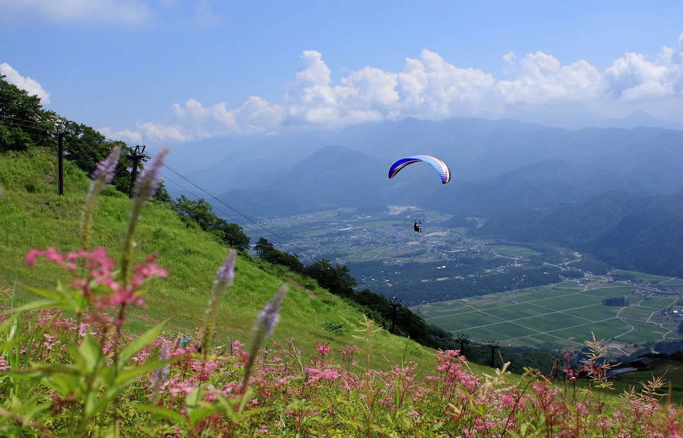 長野県の観光パラグライダー専門のスクール